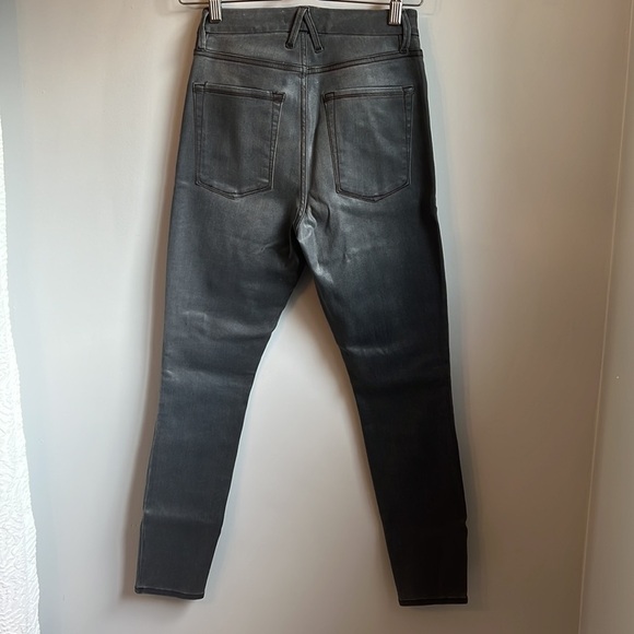 Good American Good Waist Coated Skinny Ankle Jeans SZ 6 / 28 - Picture 8 of 8